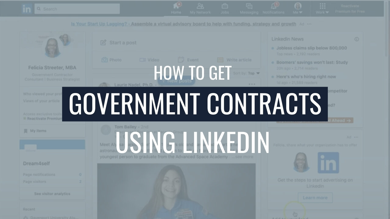 How To Get Government Contracts Using LinkedIn - Felicia Streeter